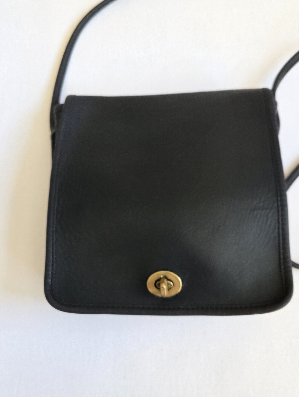 Vintage Coach Companion Bag Purse Square Flap Black Leather 80s/ Early 90s - Picture 4 of 15
